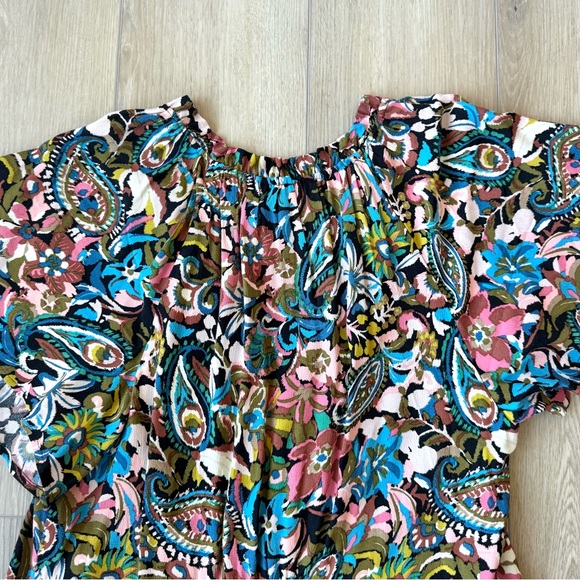 HTF By Anthropologie Robin Tiered Mini Dress Size M EUC Floral flirty boho - Picture 14 of 14